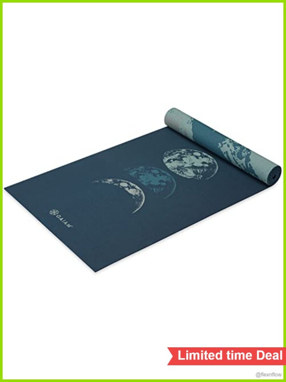 Gaiam Yoga Mat - Premium 6mm Print Reversible Extra Thick Non Slip Exercise &